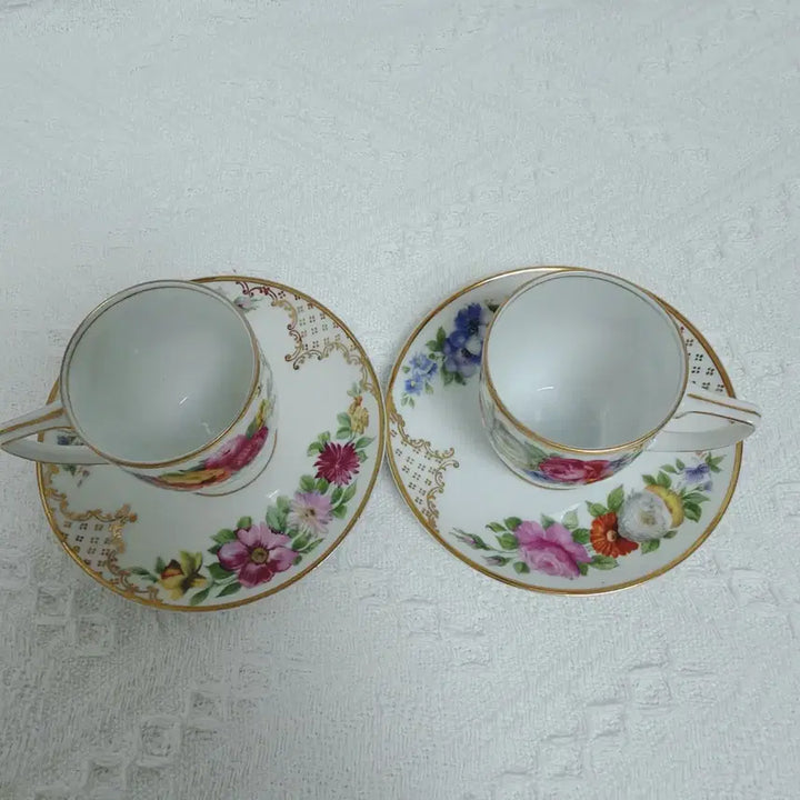 [BUNJANG] Vintage Floral Espresso Cup Set / 빈티지 꽃무늬 에소잔
