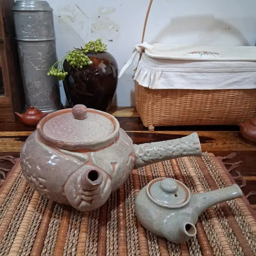 [BUNJANG] Master Choi Ik-hwan Large Tea Pot (1500cc) / 장작가마 익화요최익환명장 이도.가이라기(석열) 대형다관 1500cc