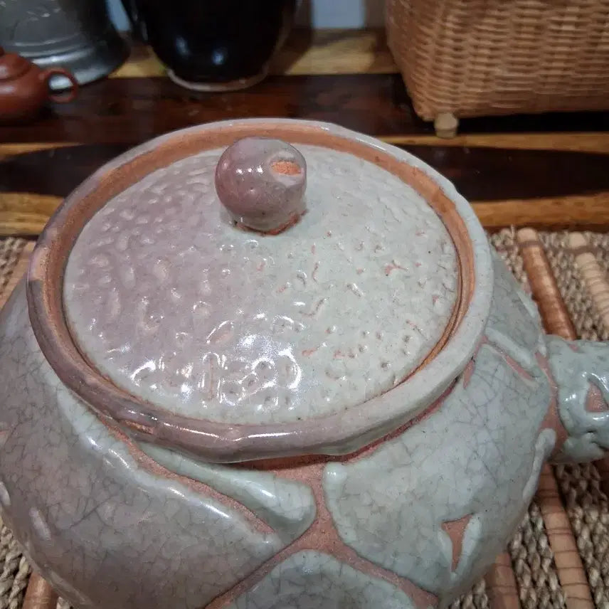 [BUNJANG] Master Choi Ik-hwan Large Tea Pot (1500cc) / 장작가마 익화요최익환명장 이도.가이라기(석열) 대형다관 1500cc