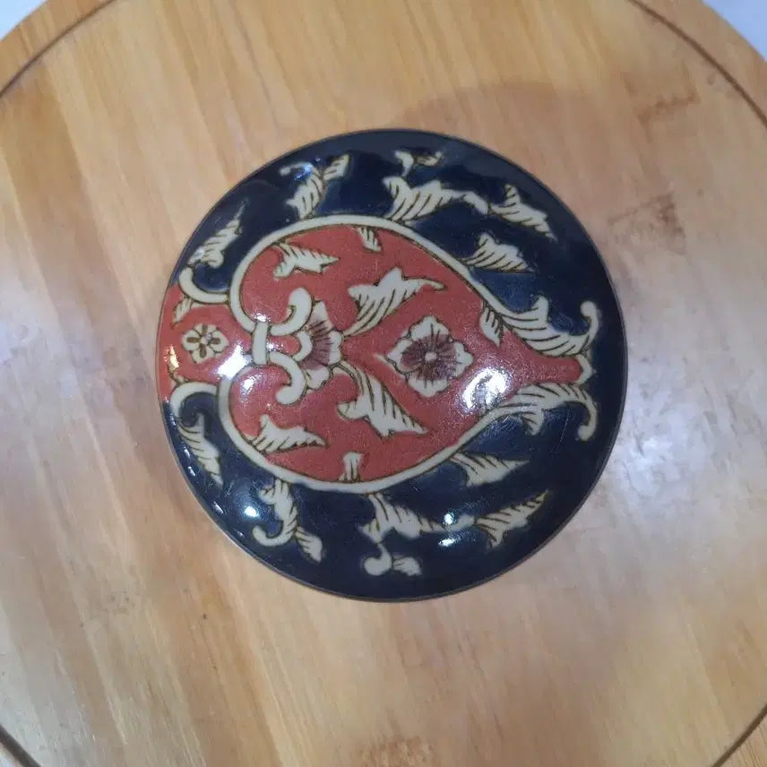 [BUNJANG] Chinese Porcelain Box with Floral Motif / 중국도자기합