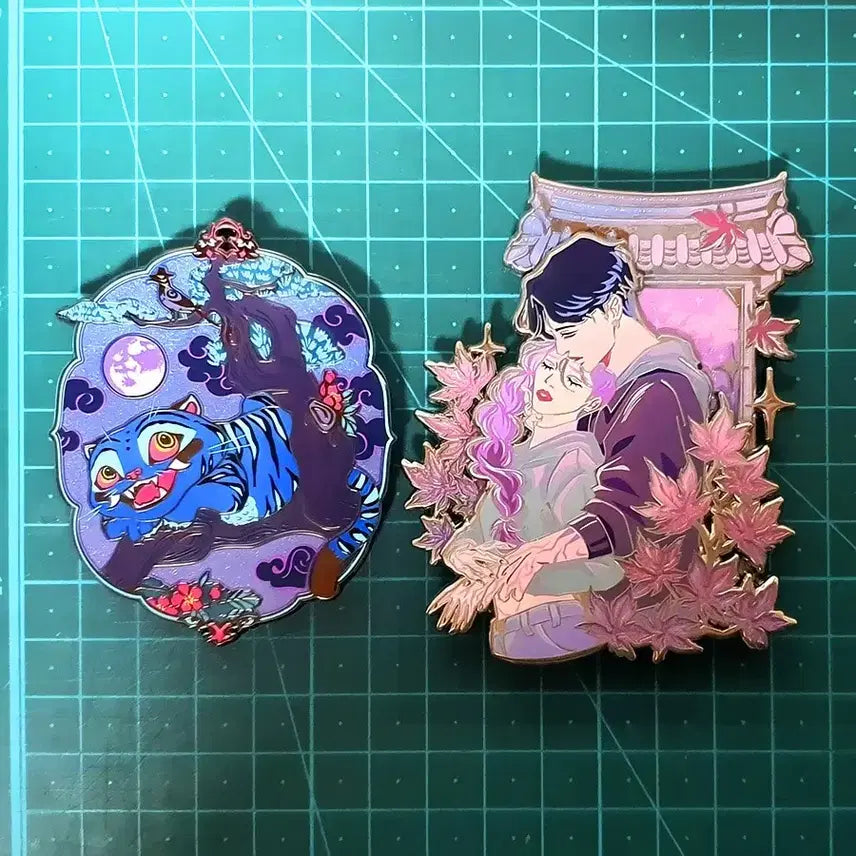 [BUNJANG] KDH LUJINWOO Duffy Pin Badge Set / 케데헌 루진우 더피 핀뱃지 세트
