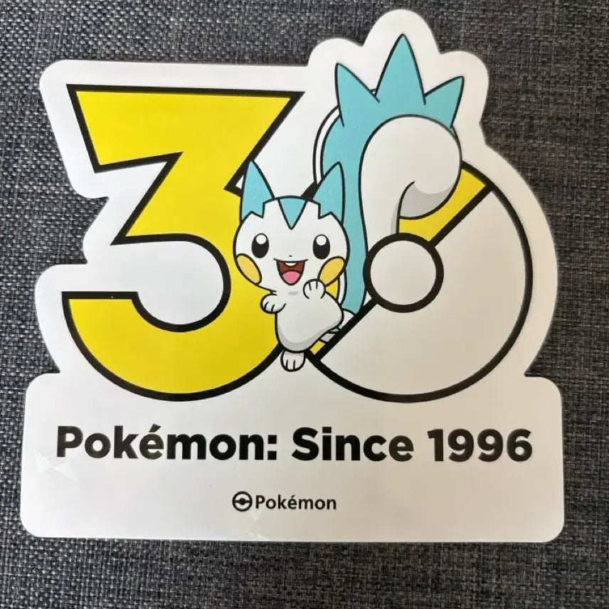 [BUNJANG] Pokemon 30th Anniversary Logo Sticker Pachirisu / 포켓몬 30주년 로고 스티커 파치리스
