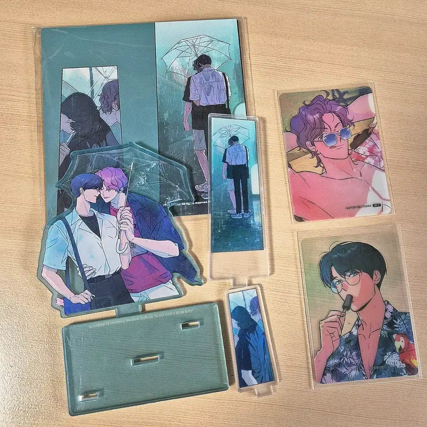 [BUNJANG] Sun Eui-ho Spinach Bouquet Clear Card &amp; Acrylic Stand Set / 시금치꽃다발 선의철호 클리어카드+아크릴스탠드