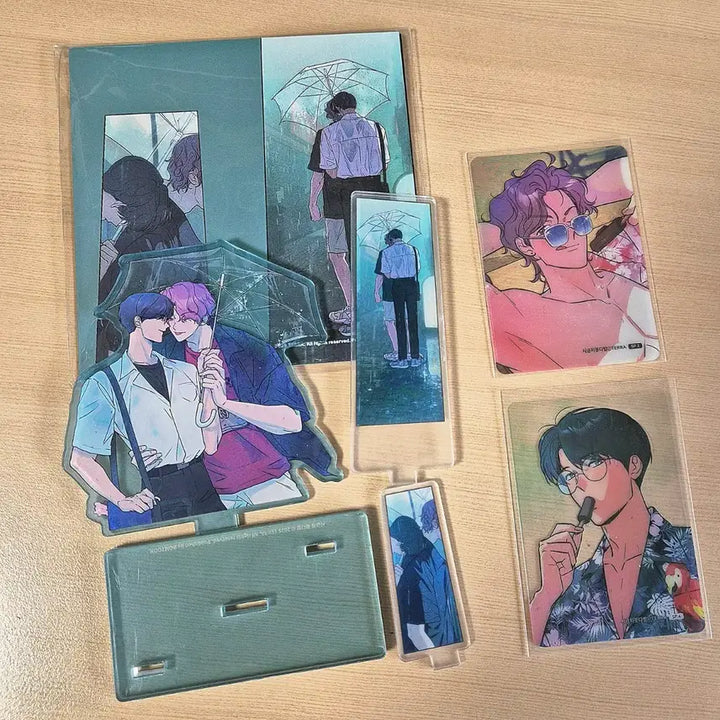[BUNJANG] Sun Eui-ho Spinach Bouquet Clear Card &amp; Acrylic Stand Set / 시금치꽃다발 선의철호 클리어카드+아크릴스탠드