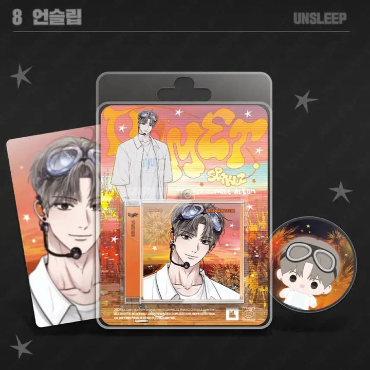 [BUNJANG] Unsealed Unsleep Sparkles NFC Mini CD Keychain / 미개봉) 언슬립 스파클즈 NFC 미니 CD 키링