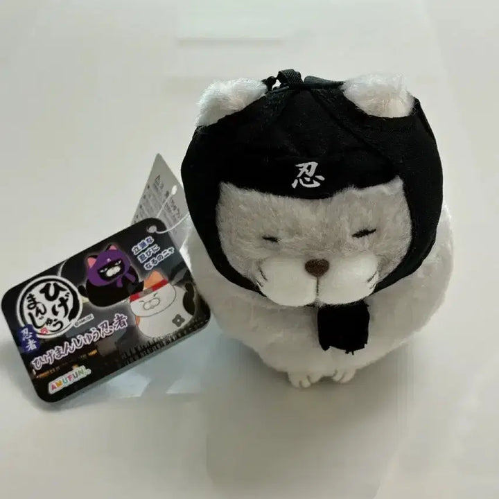 [BUNJANG] Amuse Higemanjyu Ninja Cat Plush Keychain / 어뮤즈 히게만쥬 닌자 고양이 봉제 인형 키링 히게만주