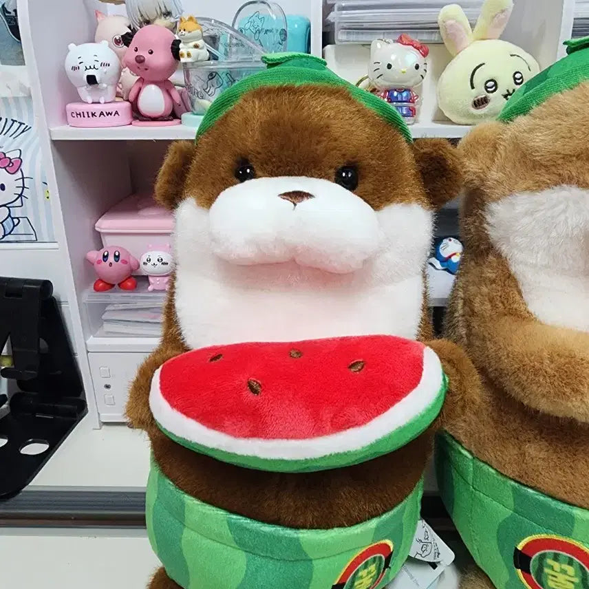 [BUNJANG] Authentic Watermelon Plush Dolls Set of 2 / 정품 (새상품)귀여운 수박 인형 2개 세트