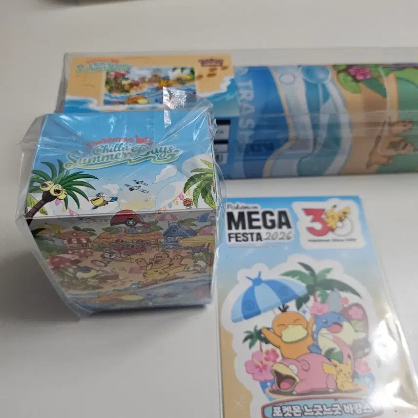 [BUNJANG] Pokemon Card Chilling Reign Playmat + Deck Case Set / 포켓몬카드 칠링비치 매트 + 덱케이스 세트