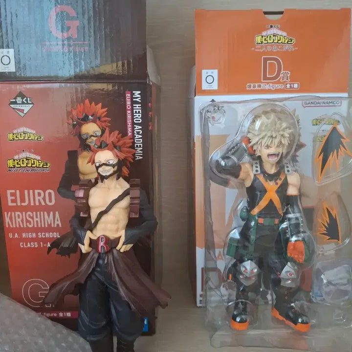 [BUNJANG] My Hero Academia Kirishima Eijiro G Prize &amp; Bakugo Katsuki D Prize Figure Set / 택포 7)히로아카 키리시마 에이지로G상 바쿠고 카츠키 D상 일괄