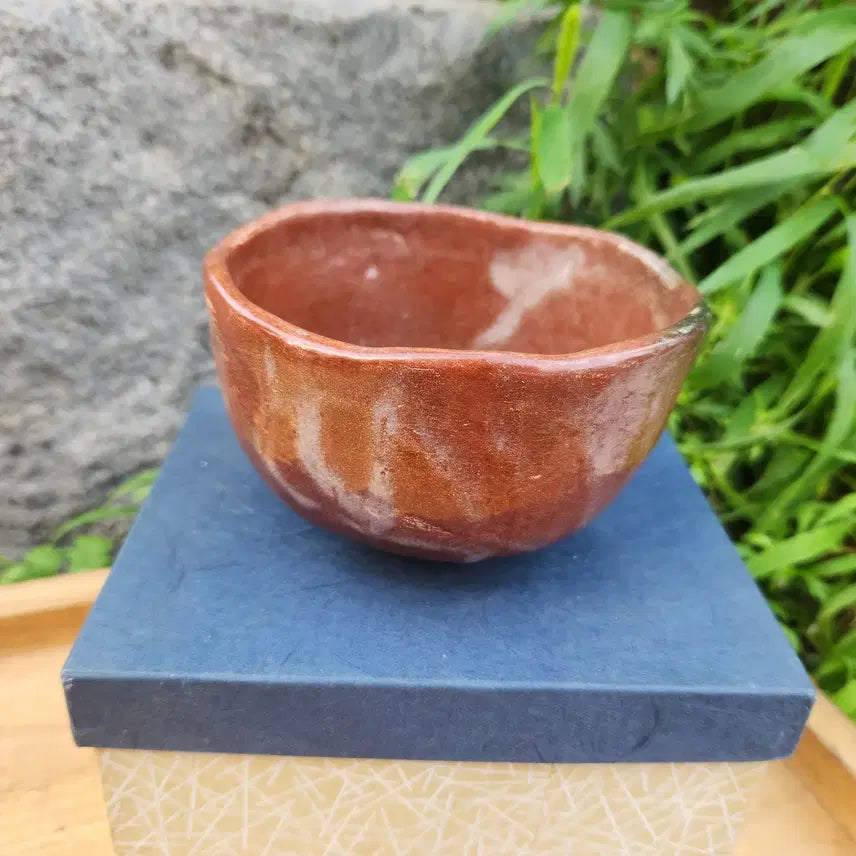 [BUNJANG] Aka-Raku Yo-byun Teabowl / 요변좋은 진사 라꾸다완