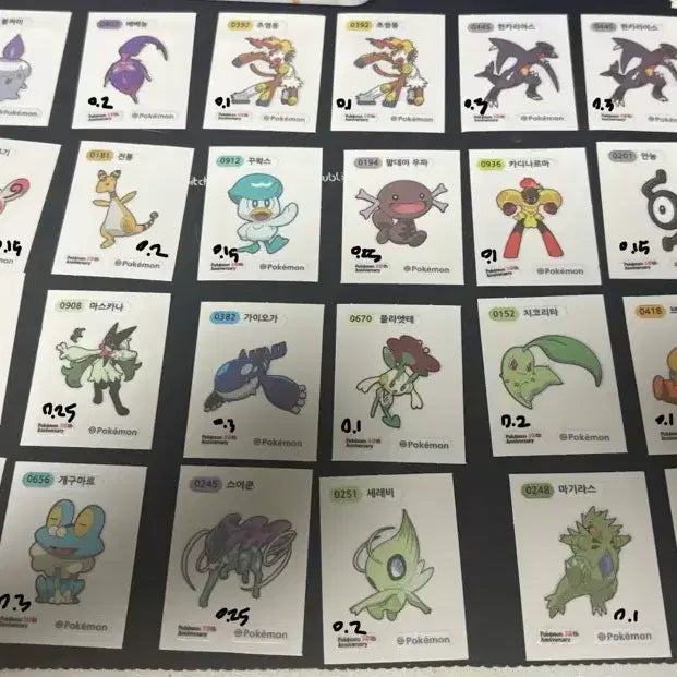[BUNJANG] Pokemon 30th Anniversary Stickers (Set of 80) / 포켓몬 띠부씰 30주년