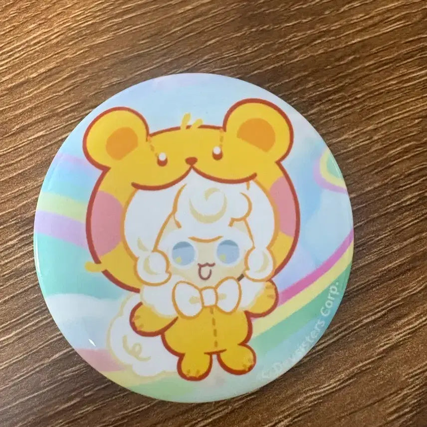 [BUNJANG] Cookie Run Kingdom Cream Bear Cookie Can Badge / 생크림담비 쿠키 캔뱃지 쿠키런 킹덤