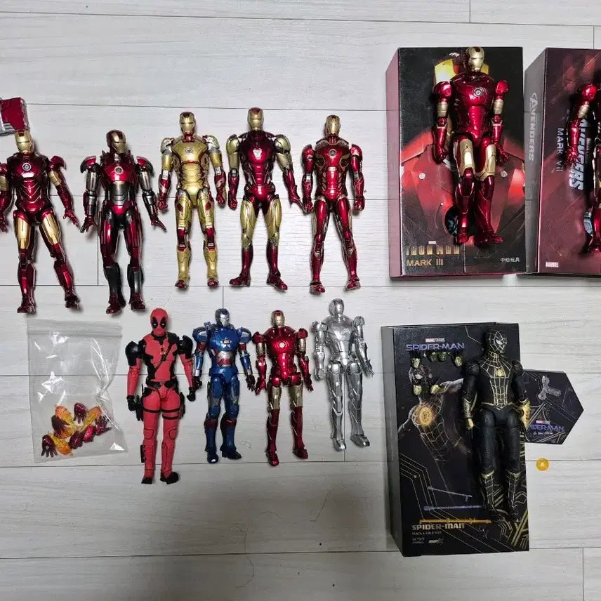 [BUNJANG] ZD Toys Marvel Iron Man Figure Bundle Set / zd toys 아이언맨 일괄 모음 마블 피규어