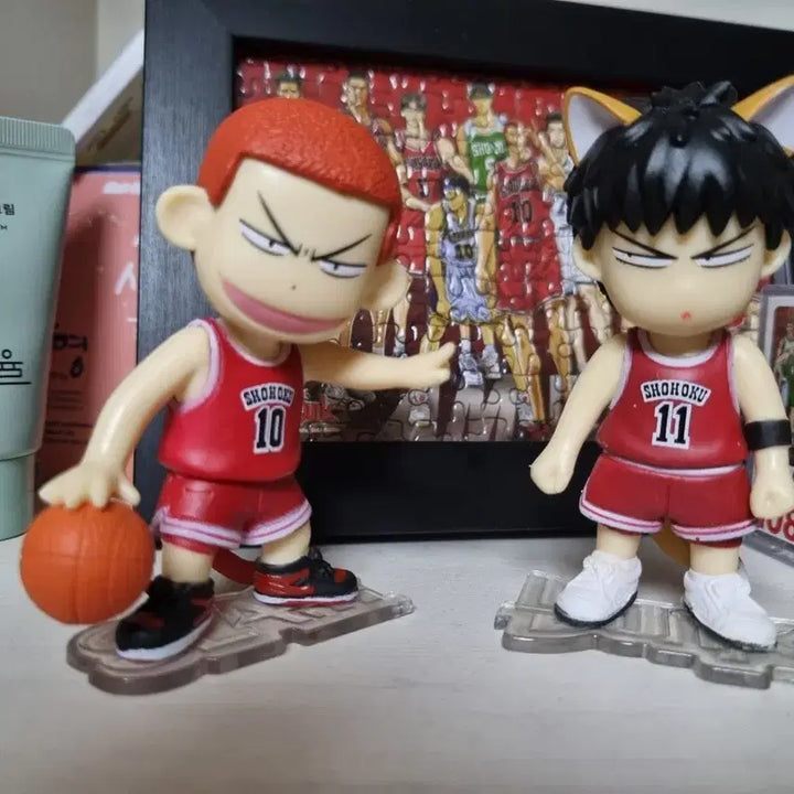 [BUNJANG] Slam Dunk Hanamichi Sakuragi Monkey Kaede Rukawa Fox Figure / 슬램덩크 강백호 원숭이 서태웅 여우 피규어 + 슬램덩크 퍼즐앨범(급전)