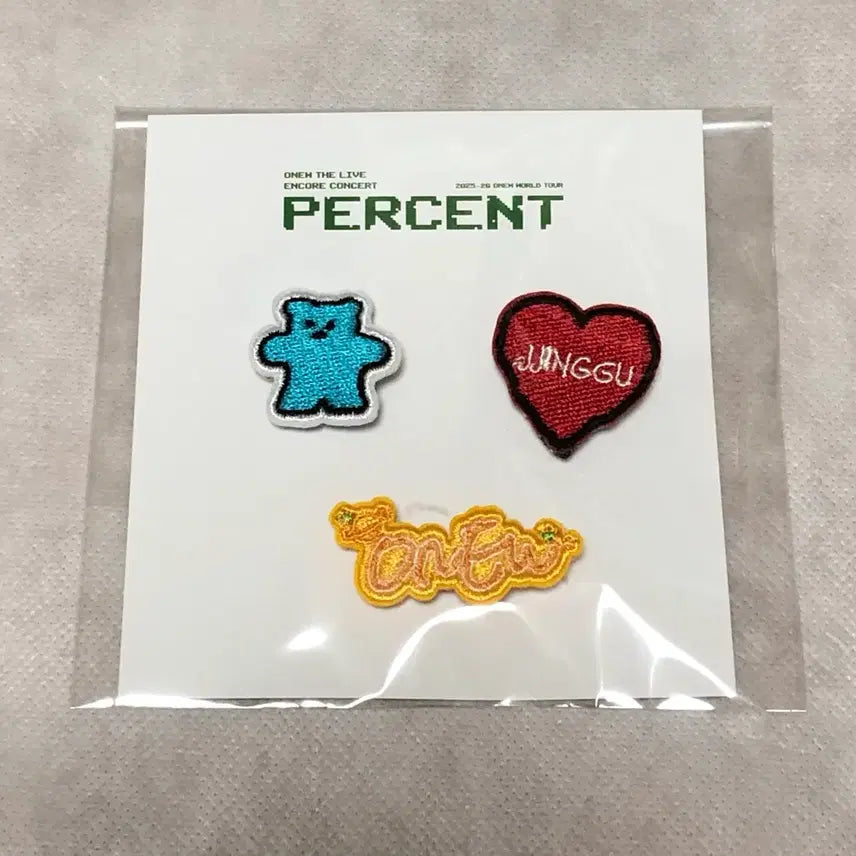 [BUNJANG] Onew Percent MD Wappen Set Unsealed / 온유 퍼센트 MD 와펜 미개봉