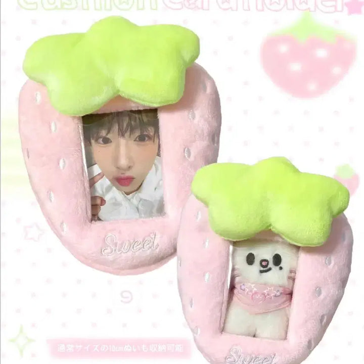 [BUNJANG] Borami Store Strawberry Cushion Card Holder Photocard Holder / borami 보라미스토어 스트로베리 딸기 쿠션카드홀더 포카홀더