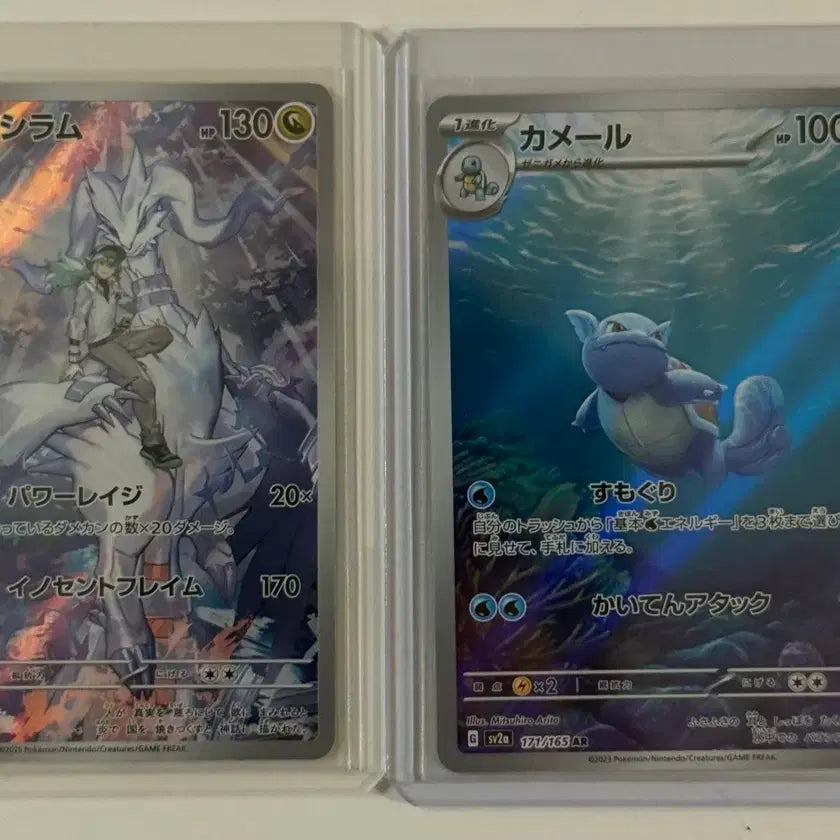 [BUNJANG] Pokemon Card Reshiram AR &amp; Blastoise AR Japanese Bundle / 포켓몬카드) n의 레시라무ar / 어니부기ar 일판 일괄판매