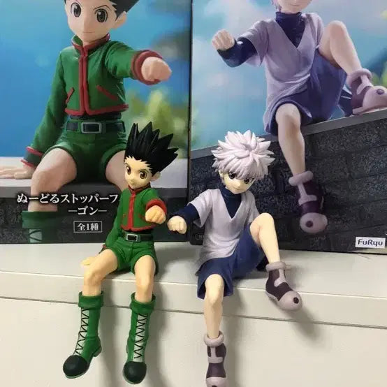 [BUNJANG] Hunter x Hunter Noodle Stopper Figure Gon &amp; Killua Bundle Set / 헌터헌터 누들스토퍼  피규어 곤 키르아 일괄