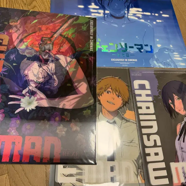 [BUNJANG] Chainsaw Man Lenticular Poster, Pool Poster, Clear File Set / 체인소맨 렌티큘러포스터 수영장포스터 클리어파일(2종)