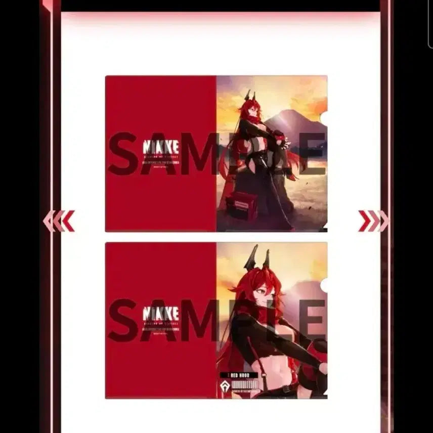 [BUNJANG] Goddess of Victory: NIKKE Red Hood Clear File Set (2 Types) / 새상품)니케 시즈오카 에어리어 방위전 한정판 레드후드 클리어파일 2종세트