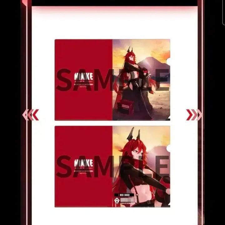 [BUNJANG] Goddess of Victory: NIKKE Red Hood Clear File Set (2 Types) / 새상품)니케 시즈오카 에어리어 방위전 한정판 레드후드 클리어파일 2종세트