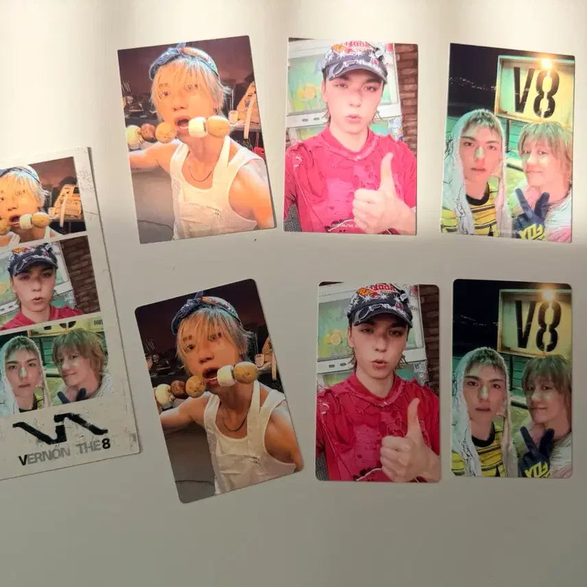 [BUNJANG] SEVENTEEN Vernon x The8 V8 Weverse POB Bundle Set Photocard Set / (일괄) 버논 x 디에잇 V8 위버스 특전 포카 세트