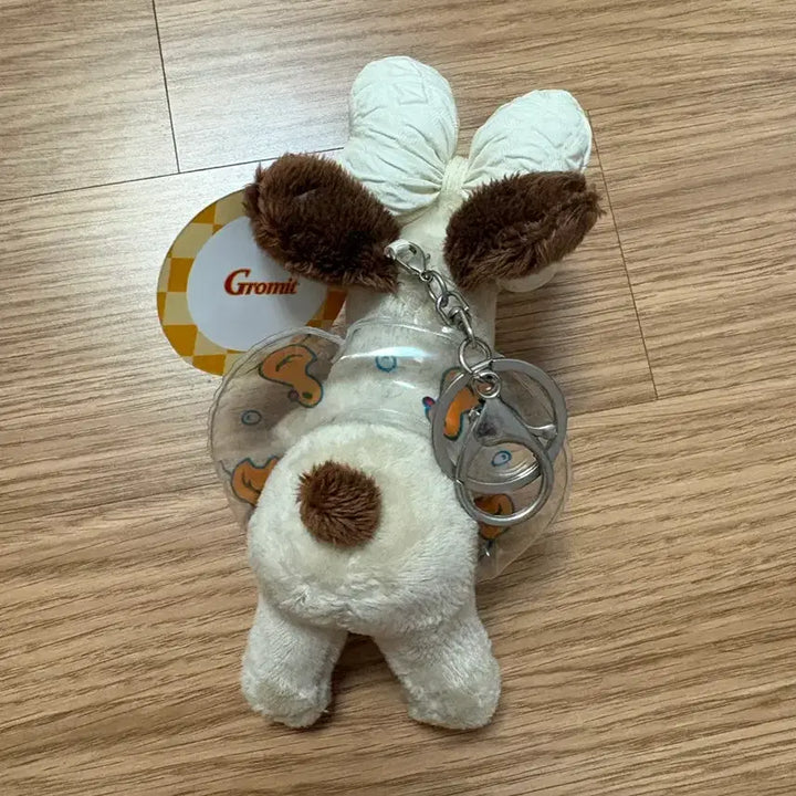 [BUNJANG] Gromit Plush Keychain / 그로밋 인형 키링 (택 있음)