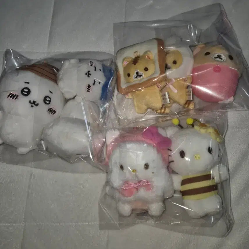 [BUNJANG] Sanrio Characters (Hello Kitty, Chiikawa, Hachiwara, Rilakkuma, Korokorokoronya) Plush Bundle / 키티 치이카와 하치와레 리락쿠마 코로코로코로냐 인형 일괄 판매