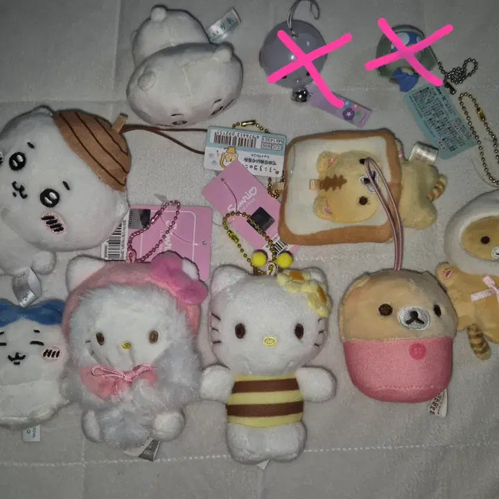 [BUNJANG] Sanrio Characters (Hello Kitty, Chiikawa, Hachiwara, Rilakkuma, Korokorokoronya) Plush Bundle / 키티 치이카와 하치와레 리락쿠마 코로코로코로냐 인형 일괄 판매