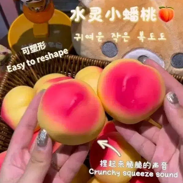[BUNJANG] Handmade Peach Crunch Slang Shoulder Bag / [현물] 수제 복숭아 크런치 슬랑이