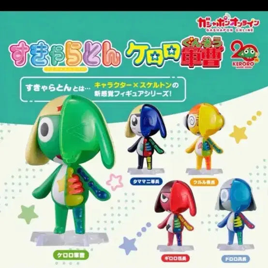 [BUNJANG] Sgt. Frog Keroro Skeleton Gacha Figure / (급처) 개구리 중사 케로로 가챠 스켈레톤 피규어