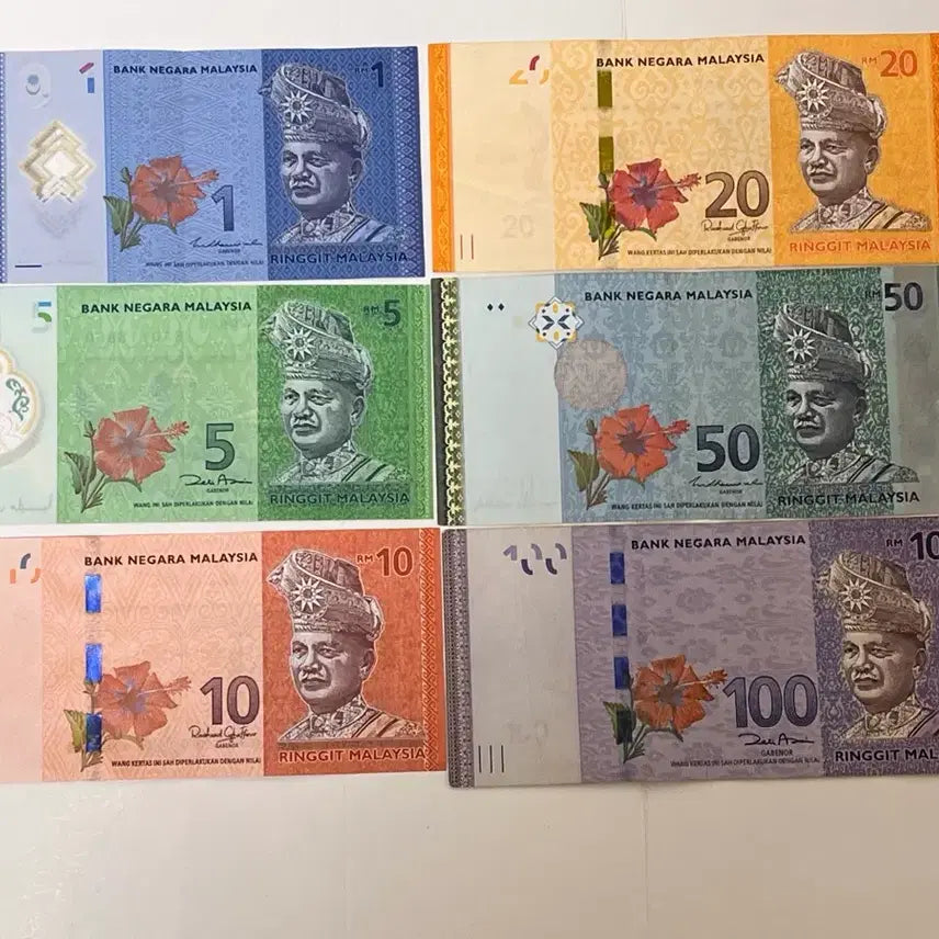 [BUNJANG] Malaysia Ringgit Currency Set (6 Notes) / 말레이시아 링깃 화폐 세트 6장