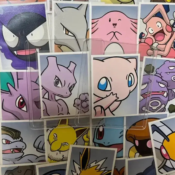 [BUNJANG] Pokemon Pop-up Gacha Proof Photo Stickers (Mew, Mewtwo, Squirtle, Jolteon) - Bundle Set / 포켓몬 팝업 가챠 증명사진 증사 스티커 뮤 뮤츠 꼬부기 쥬피썬더