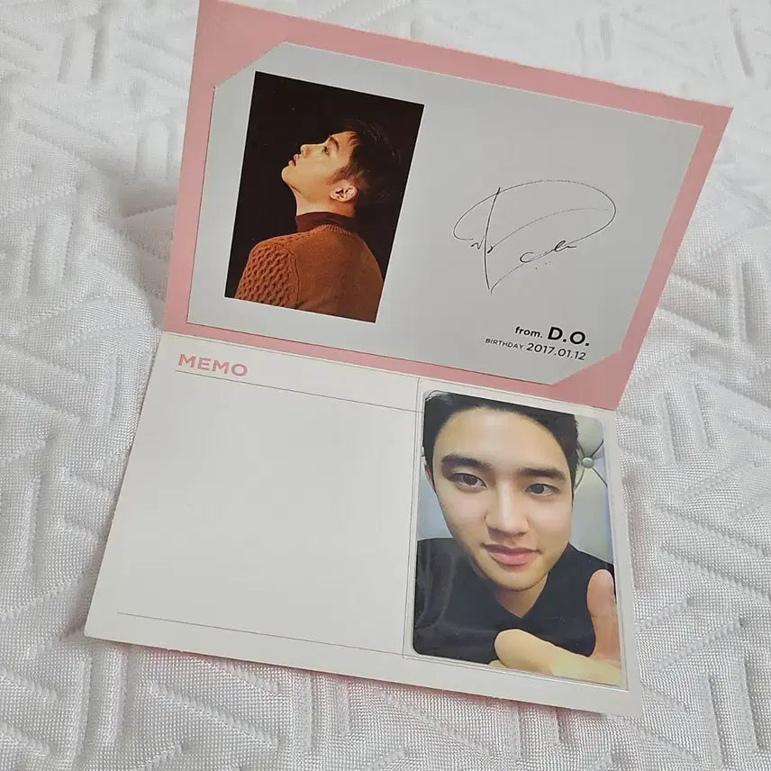 [BUNJANG] EXO D.O. Birthday Card + 5th Anniversary Photocard Set / EXO 도경수 생일카드, 포카 세트