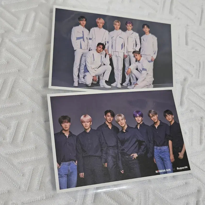 [BUNJANG] SuperM Korean Air Postcard Set (2 Types) / 슈퍼엠 대한항공 엽서 2종 텐, 백현, 루카스, 태민, 태용, 카이, 마크