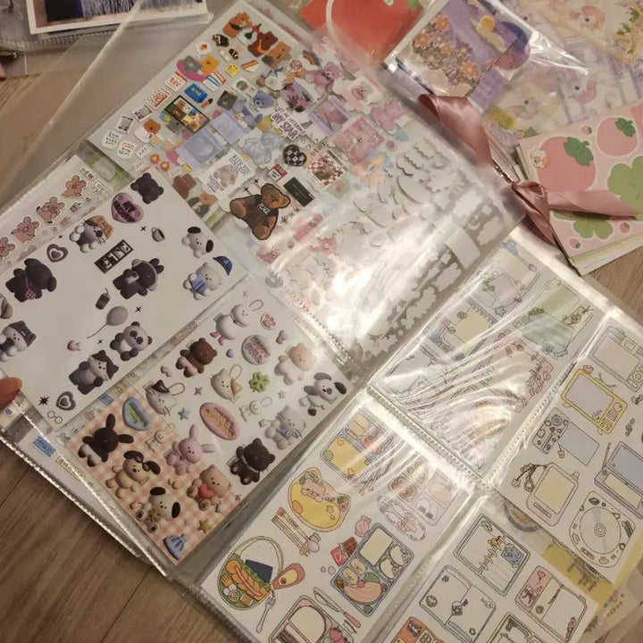 [BUNJANG] DIY Deco Supplies Set (Stickers, Masking Tape, Notepaper, Postcards, Hole Punch) / 다꾸 용품 세트 (스티커, 마스킹 테이프, 편지지, 엽서, 타공기 포함)