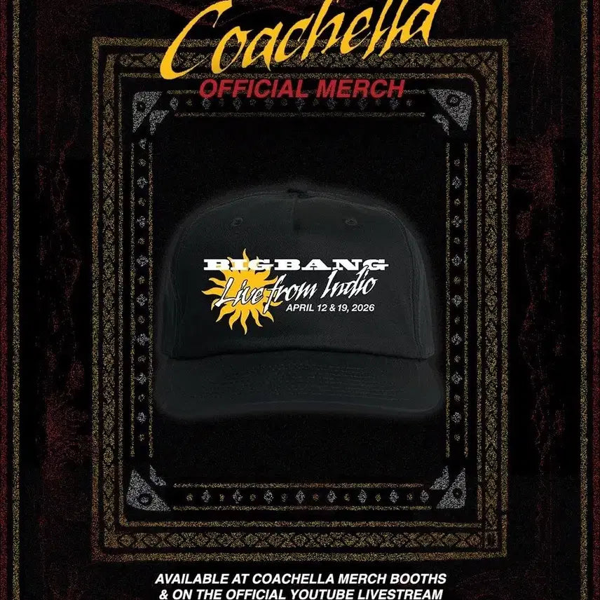 [BUNJANG] BIGBANG Coachella MD Sundays Hat Black / 빅뱅 코첼라 MD 캡 선데이즈 햇 블랙 새상품