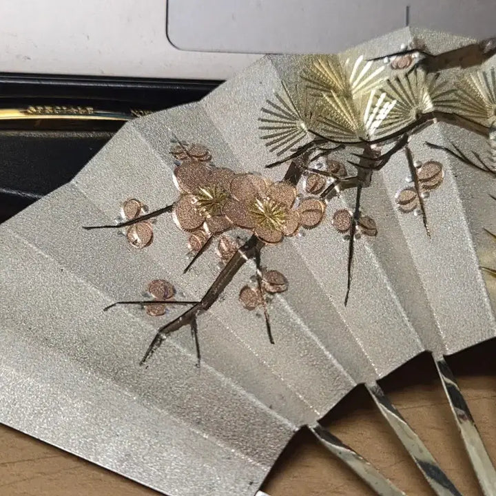 [BUNJANG] Silver Folding Fan Artist Signed / 은 부채