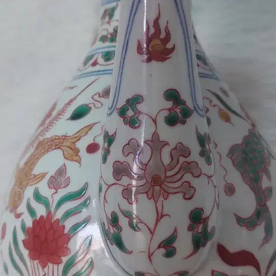 [BUNJANG] Qing Dynasty Style Blue and White Porcelain Vase with Landscape Motif / 청화오채 연하문 주자