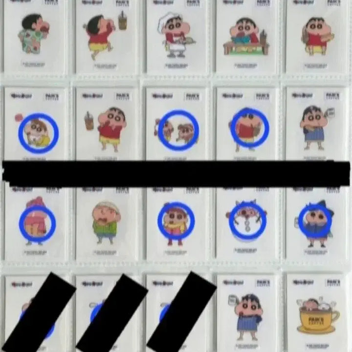 [BUNJANG] Baekdabang Crayon Shin-chan Sticker Bundle (10 pcs) / 빽다방 짱구 띠부씰 10장 일괄 판매 합니다