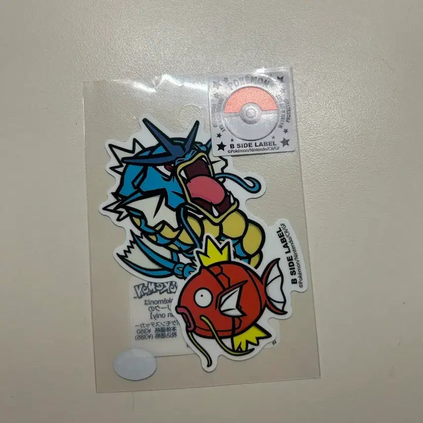 [BUNJANG] Pokemon Gyarados Magikarp Sticker Beside Label / 포켓몬스터 갸라도스 잉어킹 스티커 비사이드 라벨