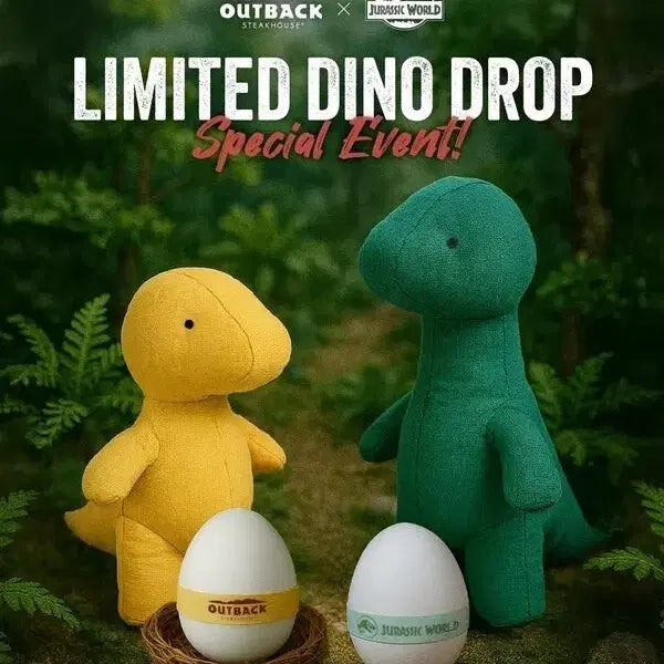 [BUNJANG] Outback Jurassic World Collaboration Dinosaur Plush Toy (Green) / 아웃백 쥬라기월드 콜라보 공룡 인형 그린