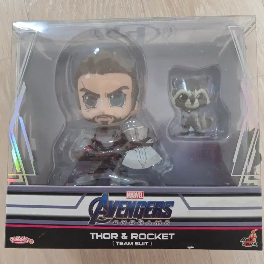 [BUNJANG] Hot Toys Cosbaby Avengers: Endgame Thor &amp; Rocket Figure Set (Team Suit Version) / [미개봉] 핫토이 코스베이비 어벤져스 엔드게임 토르, 로켓  피규어