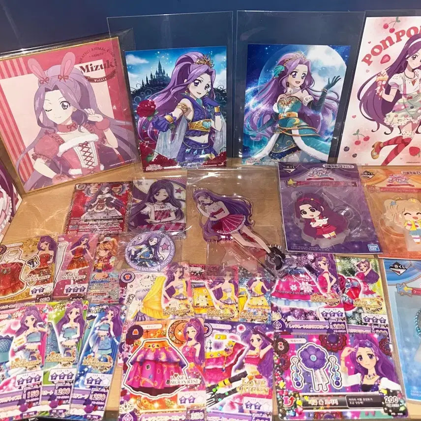[BUNJANG] Aikatsu! Mizuki &amp; Runa Goods Card Bundle Set / 급전 일괄 처분 / 아이엠스타 아이카츠 미즈키 루나 굿즈 카드 일판