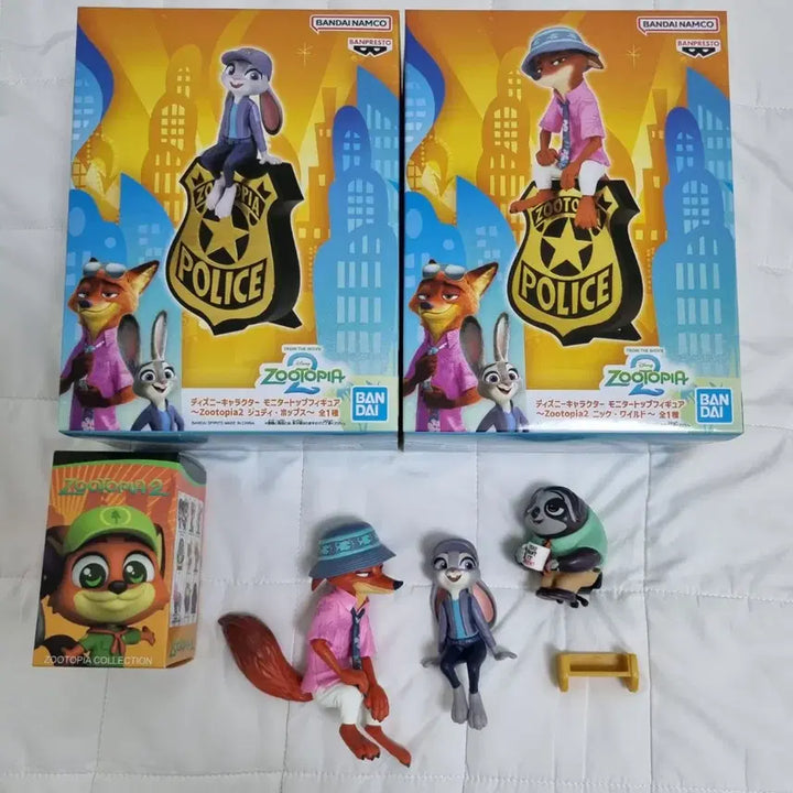 [BUNJANG] Disney Zootopia Nick Wilde &amp; Judy Hopps Banpresto Figure Set / 주토피아 닉 주디 반프레스토 피규어 세트 모니터탑 주토피아2