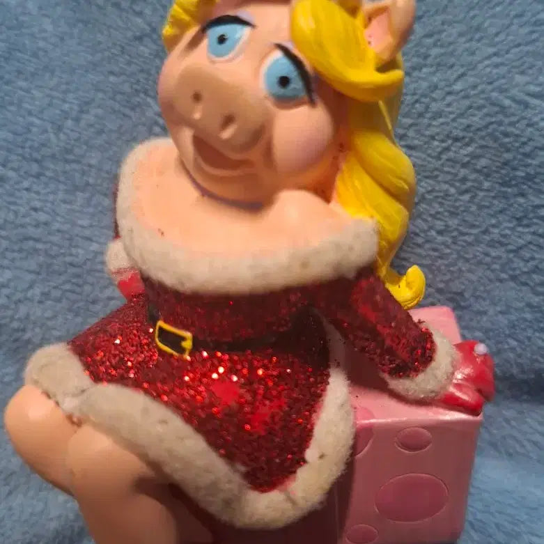 [BUNJANG] Miss Piggy Christmas Figurine / 미스피기 크리스마스 피규어