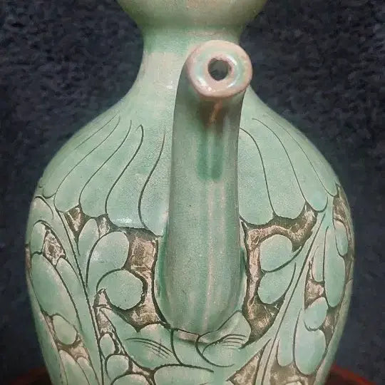 [BUNJANG] Song Dynasty Jun Ware Rabbit Motif Ewer / 송 자주요 박지 토끼문 주자