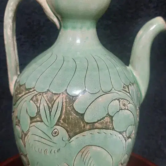 [BUNJANG] Song Dynasty Jun Ware Rabbit Motif Ewer / 송 자주요 박지 토끼문 주자
