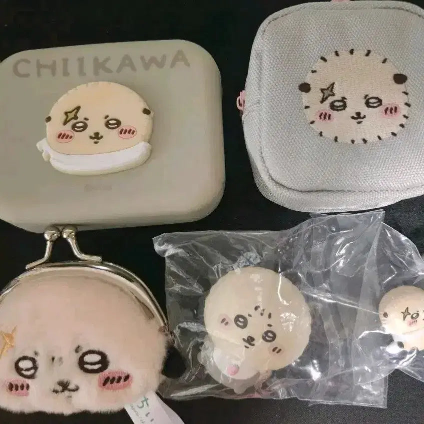 [BUNJANG] Chiikawa Racco Coin Pouch &amp; Figure Bundle / 먼작귀 치이카와 랏코 동전 지갑 파우치 피규어 굿즈 일괄