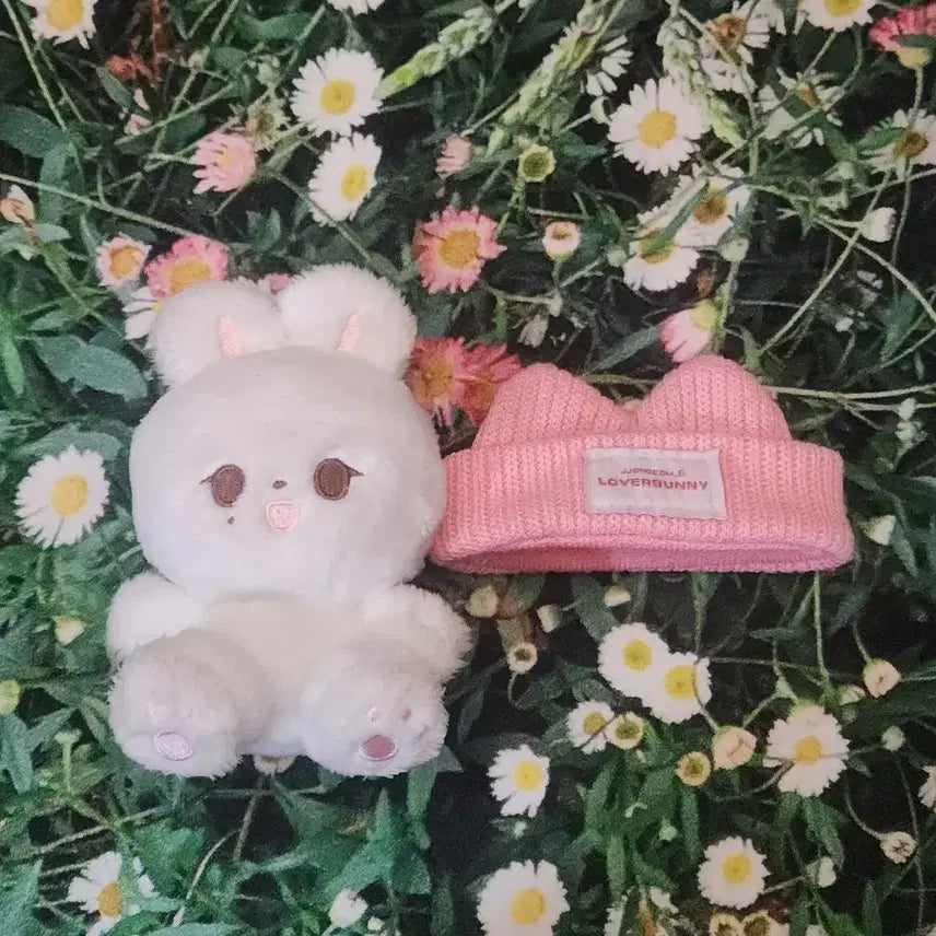 [BUNJANG] SEVENTEEN Jeonghan 10cm Plush Doll Jjongkkomi Bundle Set / 세븐틴 정한 10cm 인형 쫑코미 양도 (비니, 스티커 포함)
